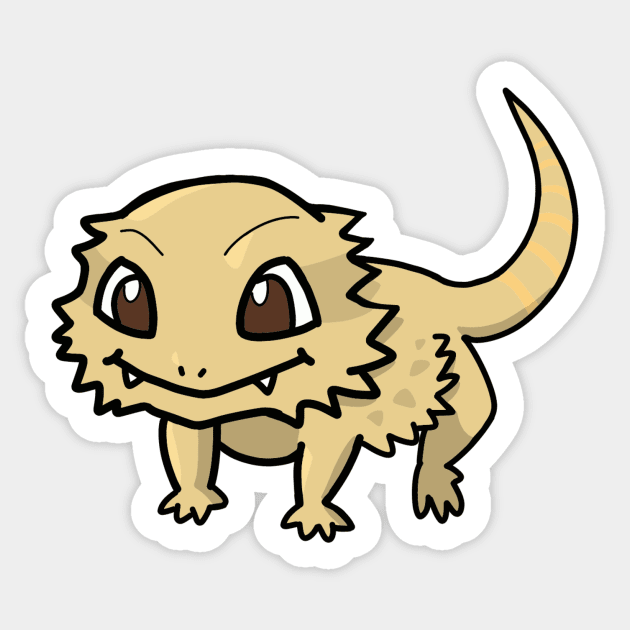 Little Beardie Sticker by cmak13